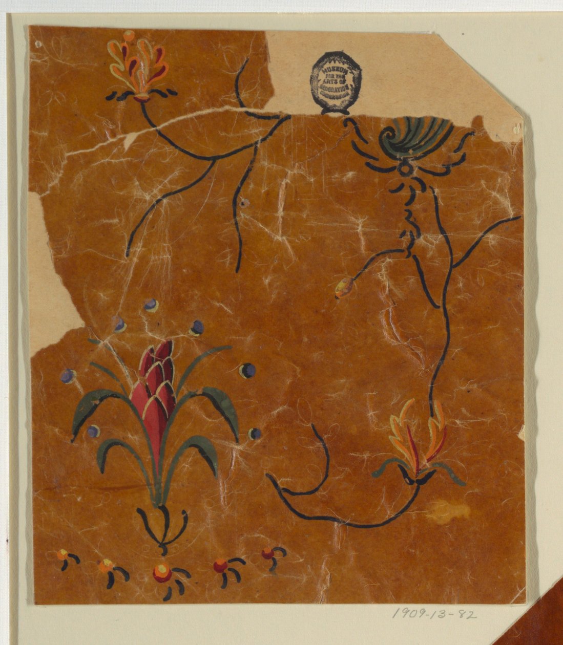 Projekt tkaniny, fragment autorstwa Unknown artist