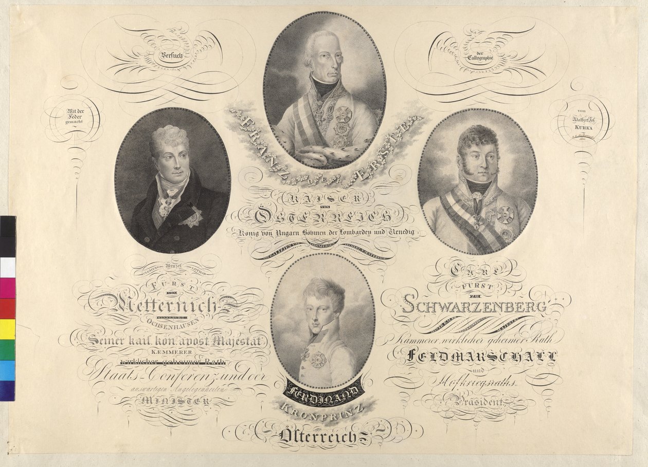 Cesarz Franciszek I i inni autorstwa Unknown artist
