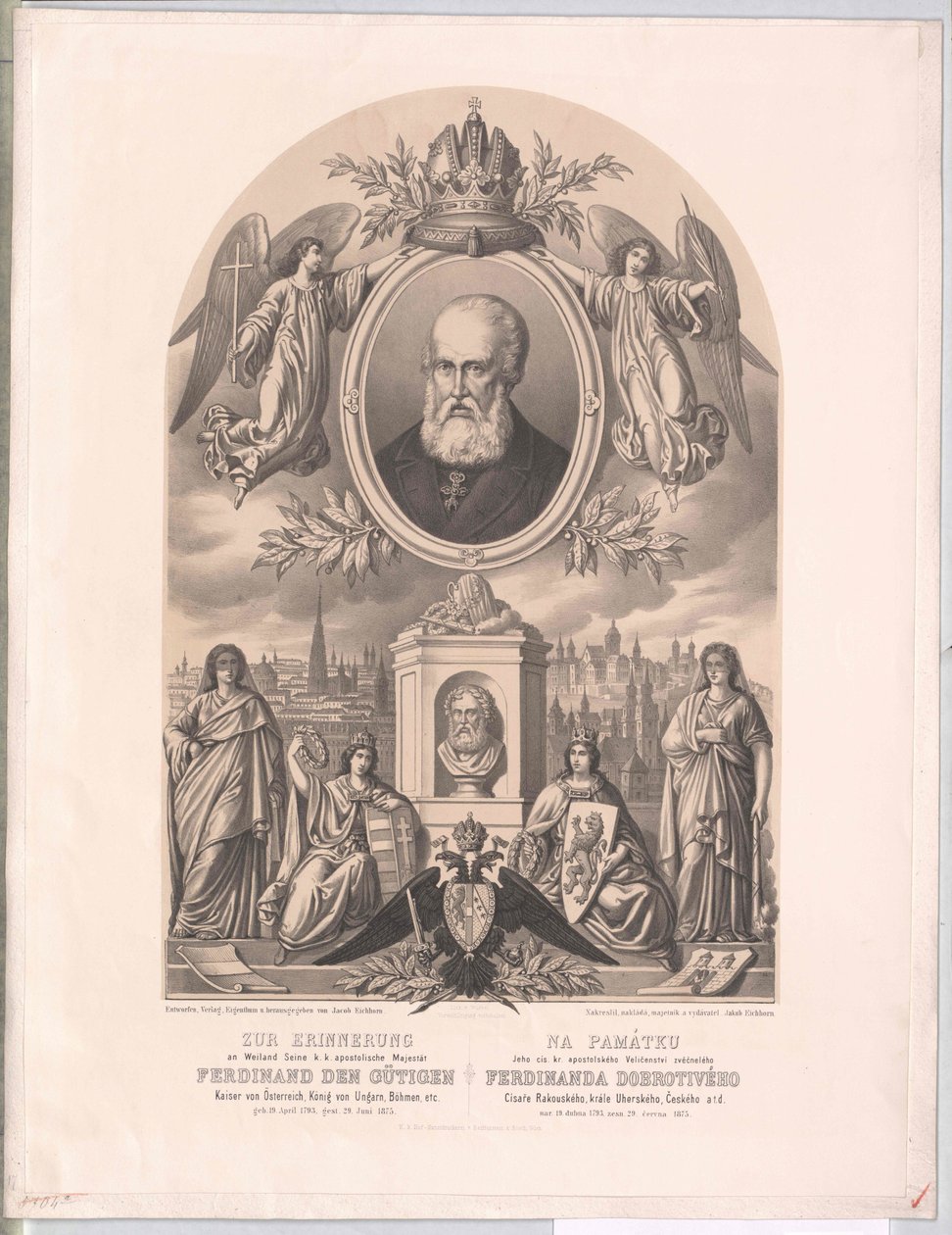 Cesarz Austrii Ferdynand I (druk) autorstwa Unknown artist