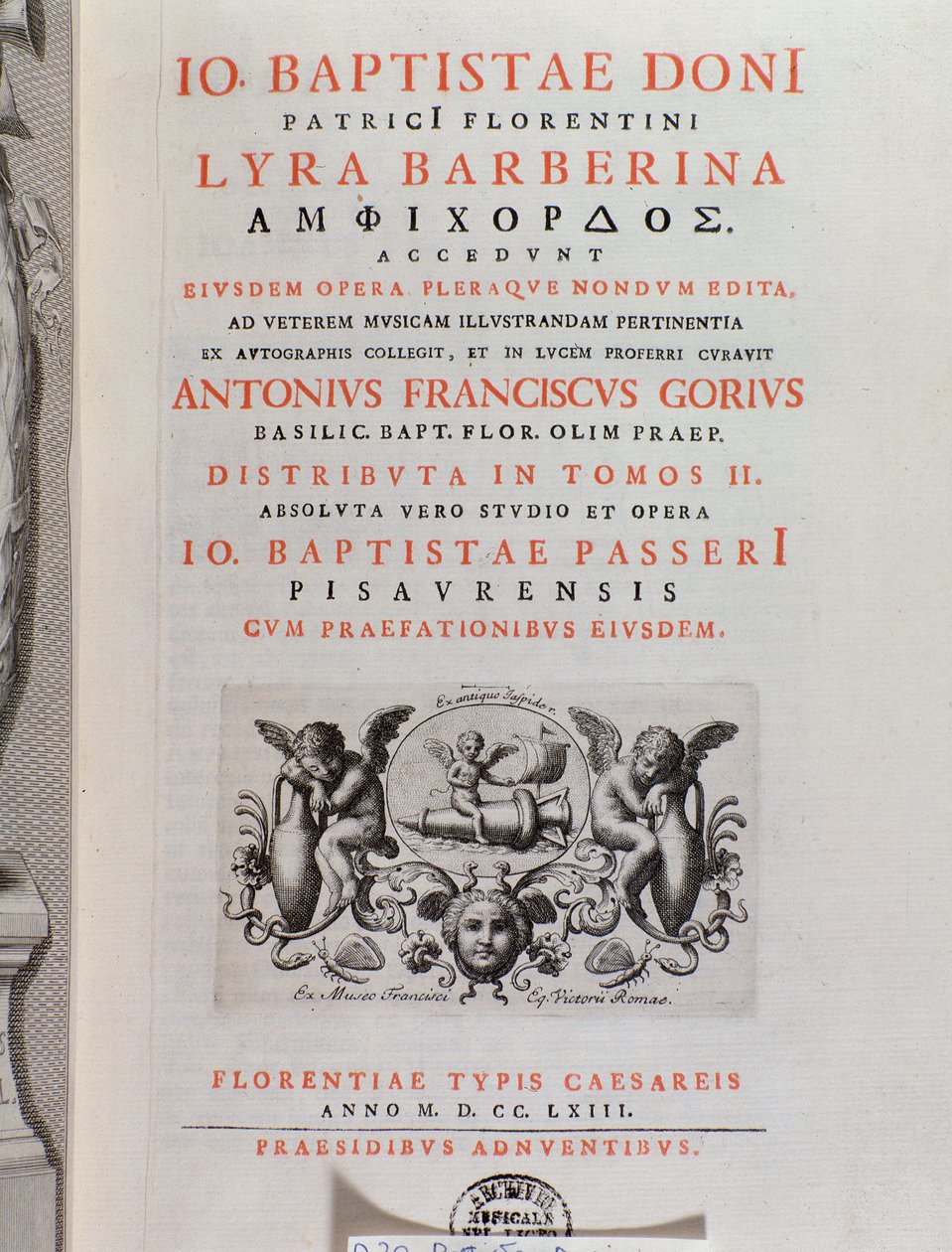 Frontyspis The Lyra Barberina (grafika) autorstwa Unknown artist