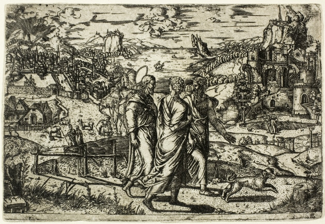 Podróż do Emaus autorstwa Unknown artist