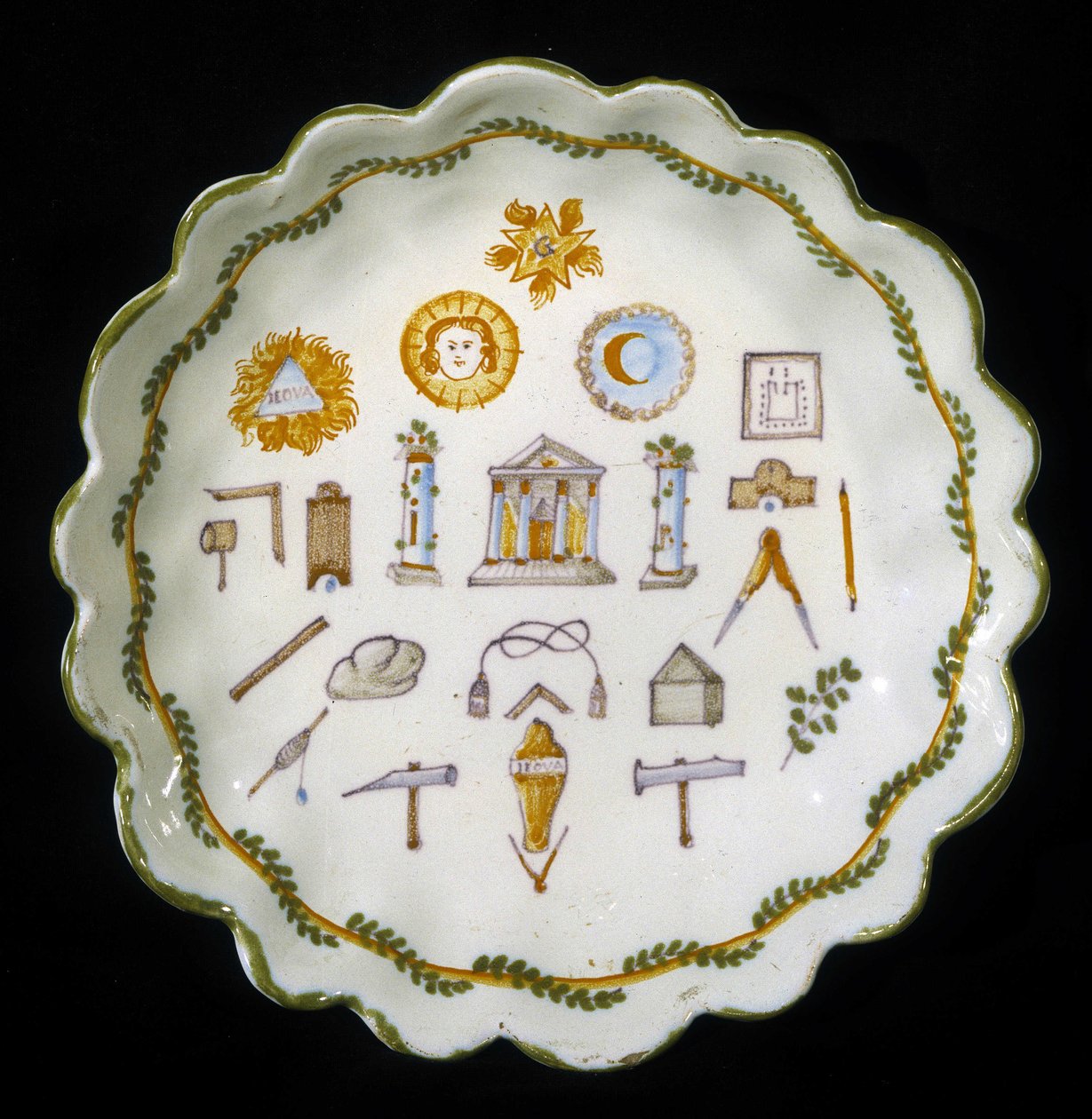 Maconnic Decor Plate autorstwa Unknown artist