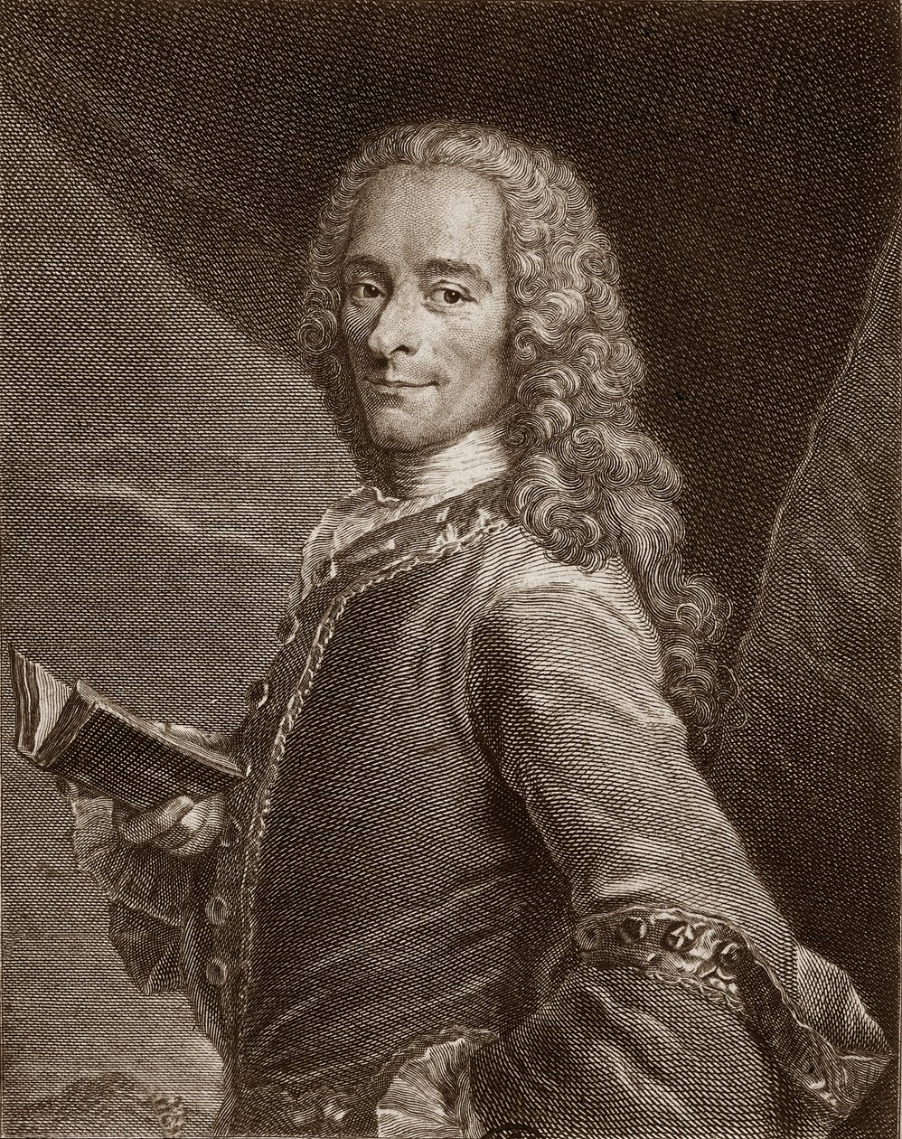 Portret Woltera (1694 - 1778). autorstwa Unknown artist