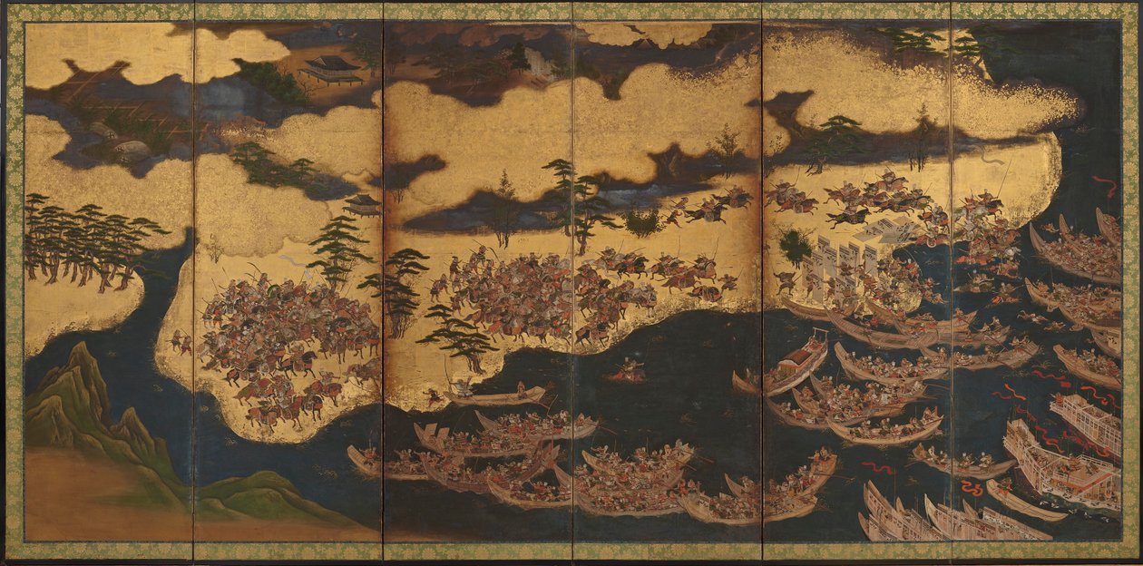 Bitwa pod Yashima autorstwa Unknown artist