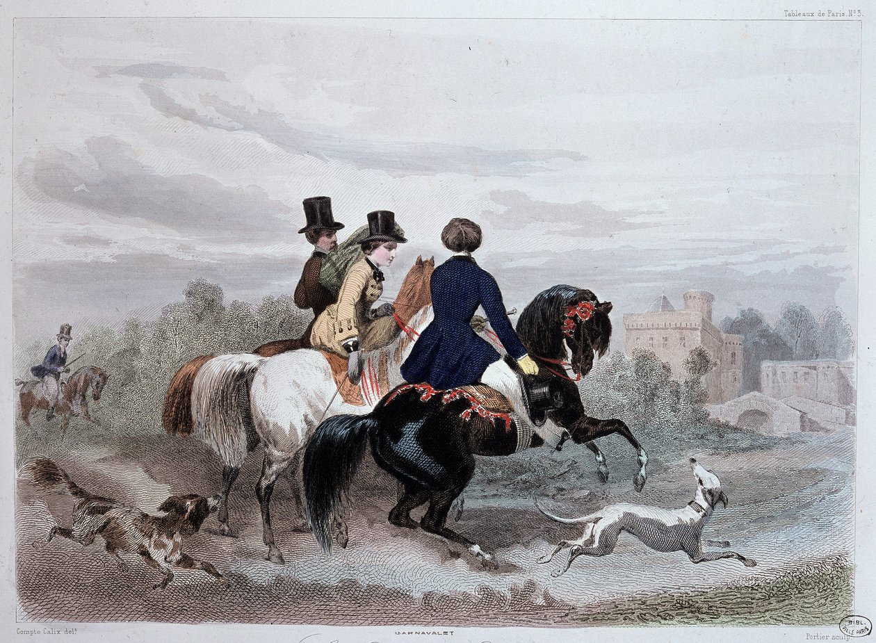 Wycieczka po okolicy - w „”paryskiej modzie”” autorstwa Unknown artist