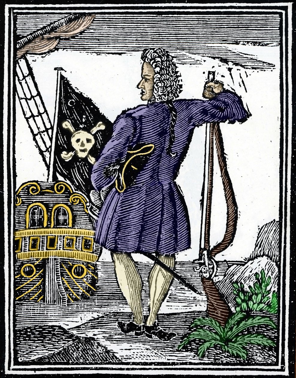 Pirat „dżentelmen” Stede Bonnet (1688-1718). autorstwa Unknown artist