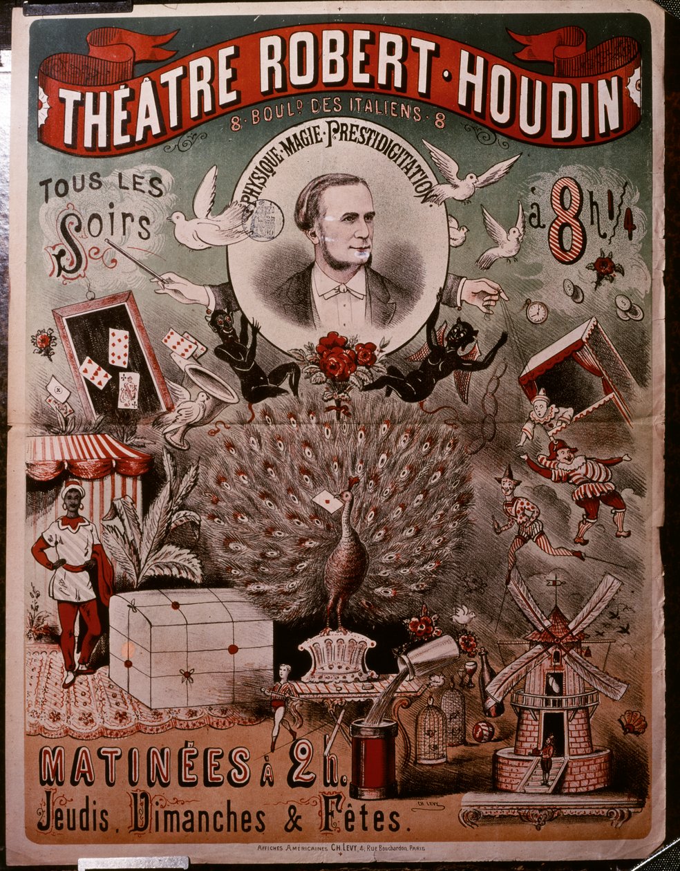 Plakat teatralny Robert Houdin, ok. 1860-75 (plakat) autorstwa Unknown artist