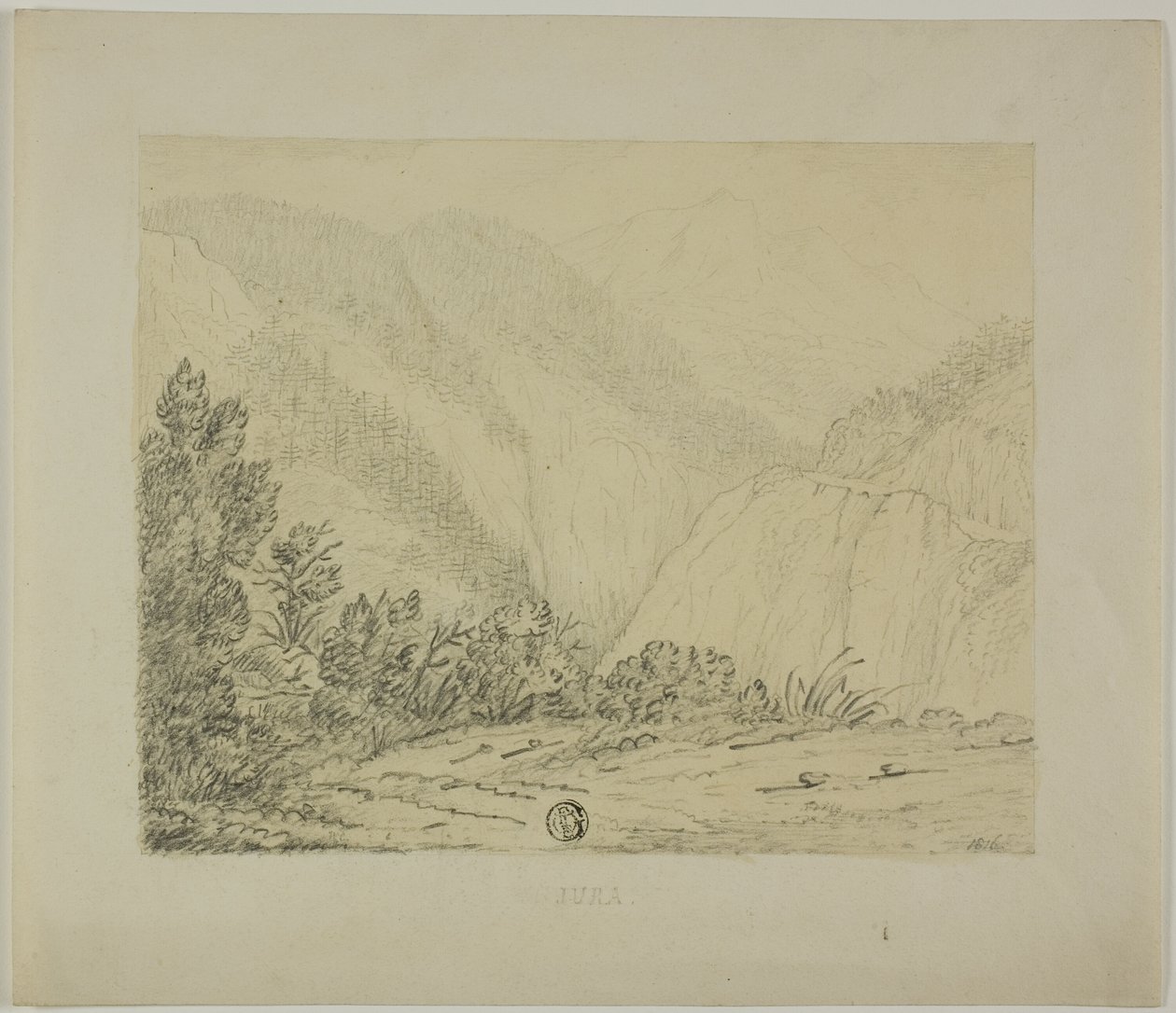 Widok na góry Jura autorstwa Unknown artist