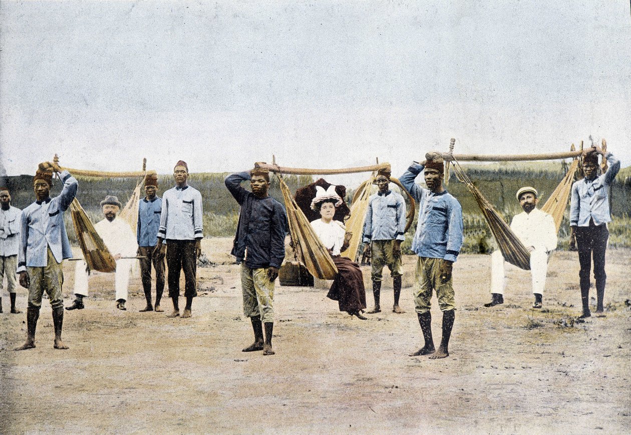 Hamaquaria w Dahomeju (Benin), koniec XIX wieku autorstwa Unknown photographer