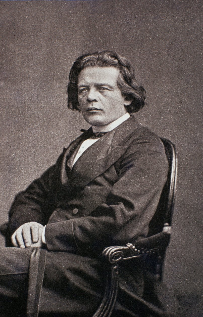 Portret Antona Rubinsteina (zdjęcie czarno-białe) autorstwa Unknown photographer