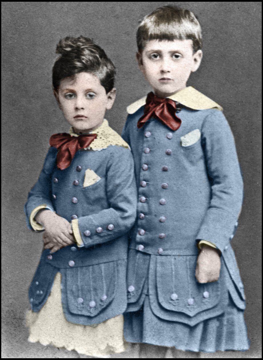 Dzieci Roberta i Marcela Proustów w 1877 roku. autorstwa Unknown photographer