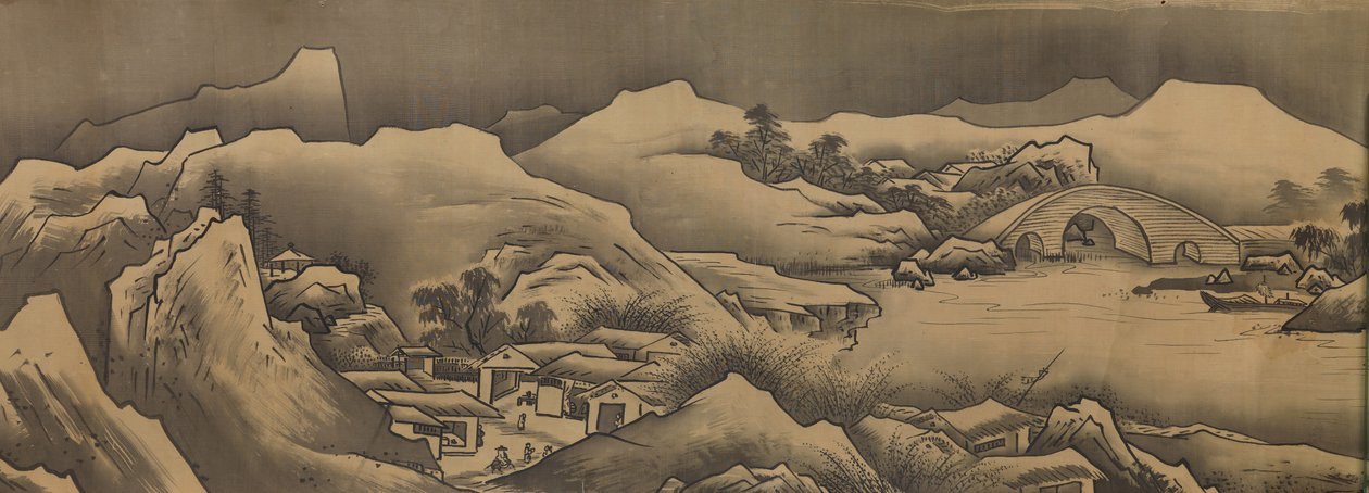 Krajobraz, XVII wiek. autorstwa Unkoku Toban