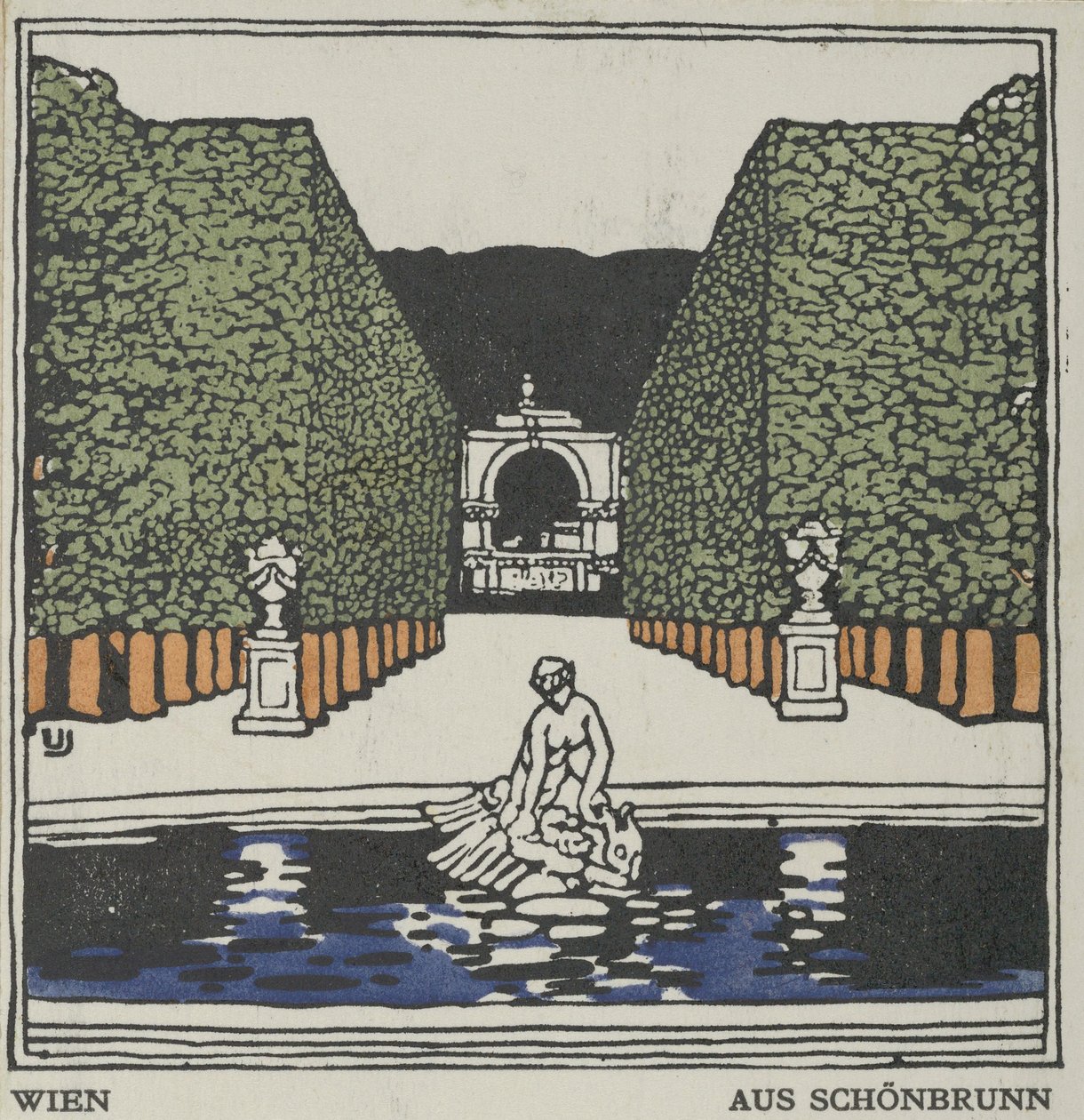 Wiedeń: Od Schönbrunn, 1908. autorstwa Urban Janke