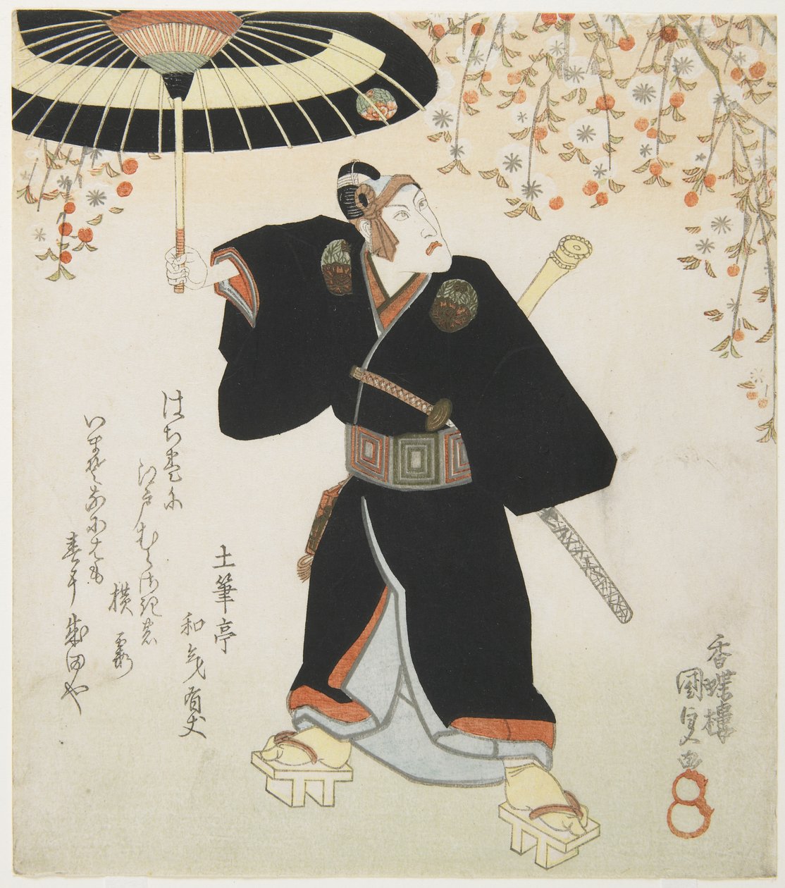 (Ac i r Ichikawa Danju _ro_ ゔ ii jako skeroku), er ry 19-mi d 19th sentsury autorstwa Utagawa Kunisada