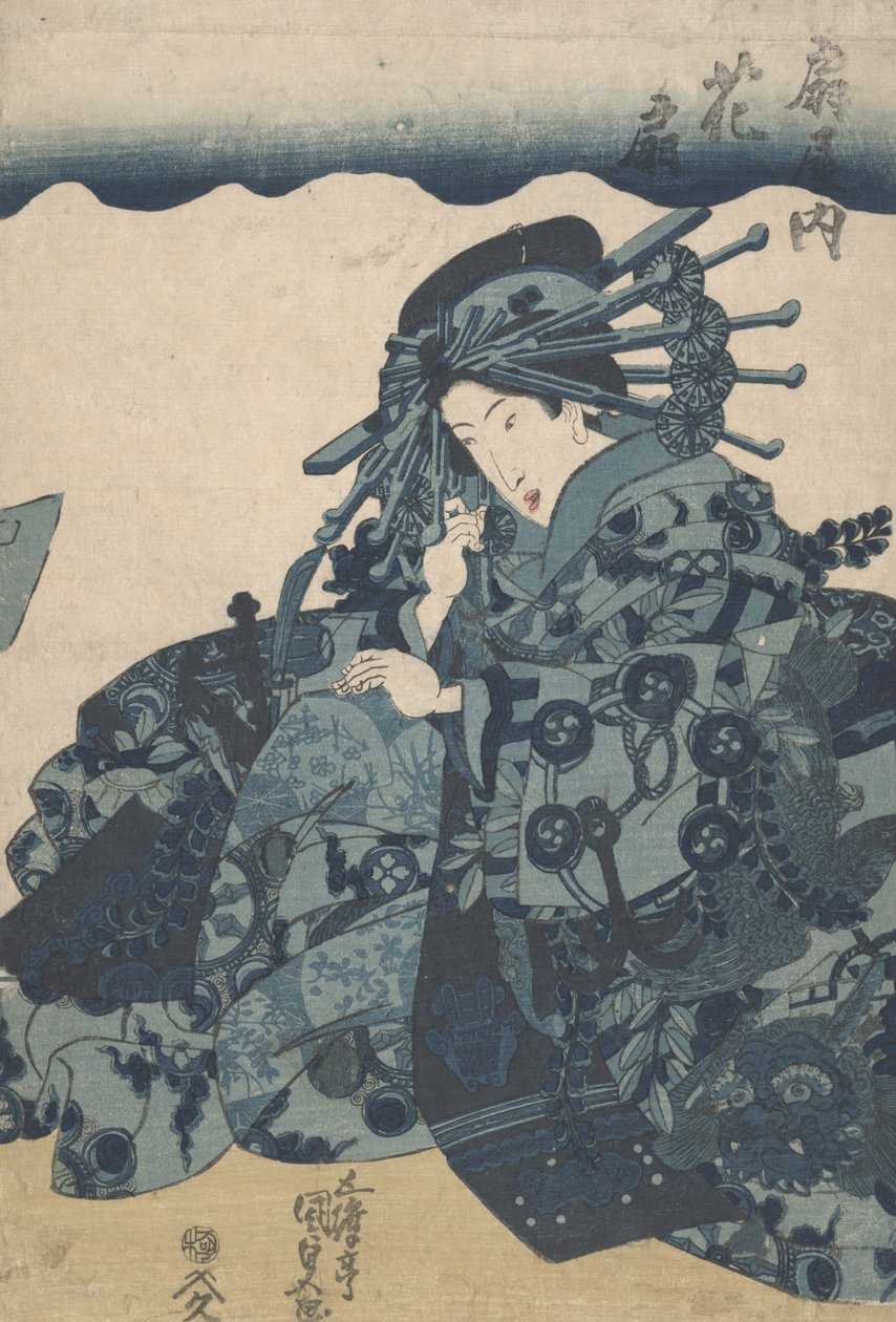 Nieznany druk aizuri-e, ok. 1830 autorstwa Utagawa Kunisada