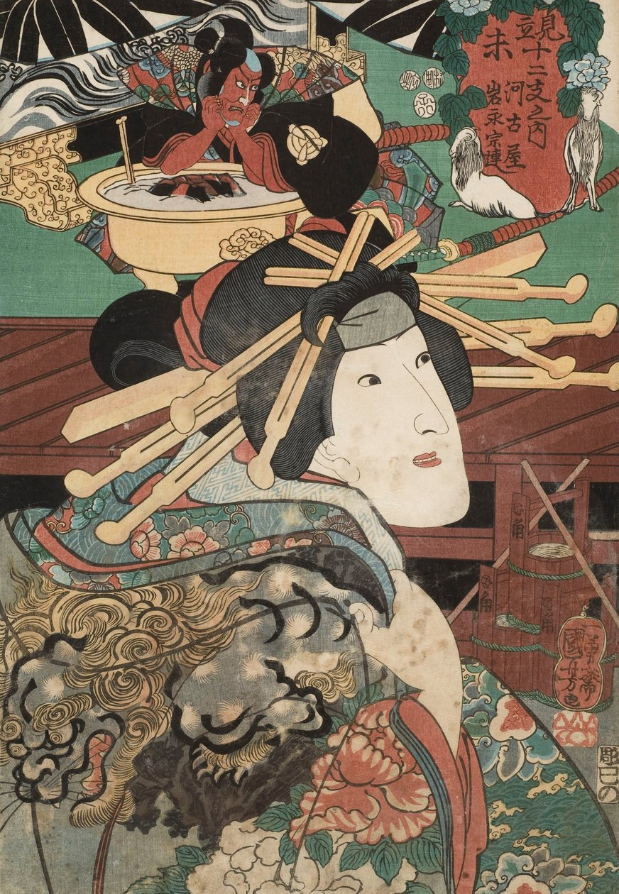 Drzeworyt autorstwa Utagawa Kuniyoshi