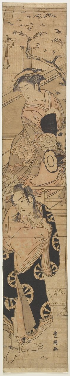 (Scena z przedstawienia Yoshitsune senbon zakura), koniec XVIII-początek XIX wieku autorstwa Utagawa Toyokuni