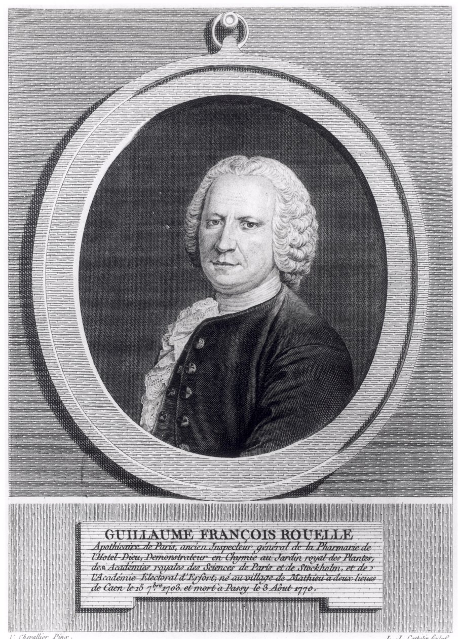 Guillaume Francois Rouelle (1703-70) rytowany przez Louis Jacques Cathelin (1738-1804) (zdjęcie bw) autorstwa V. Chevallier