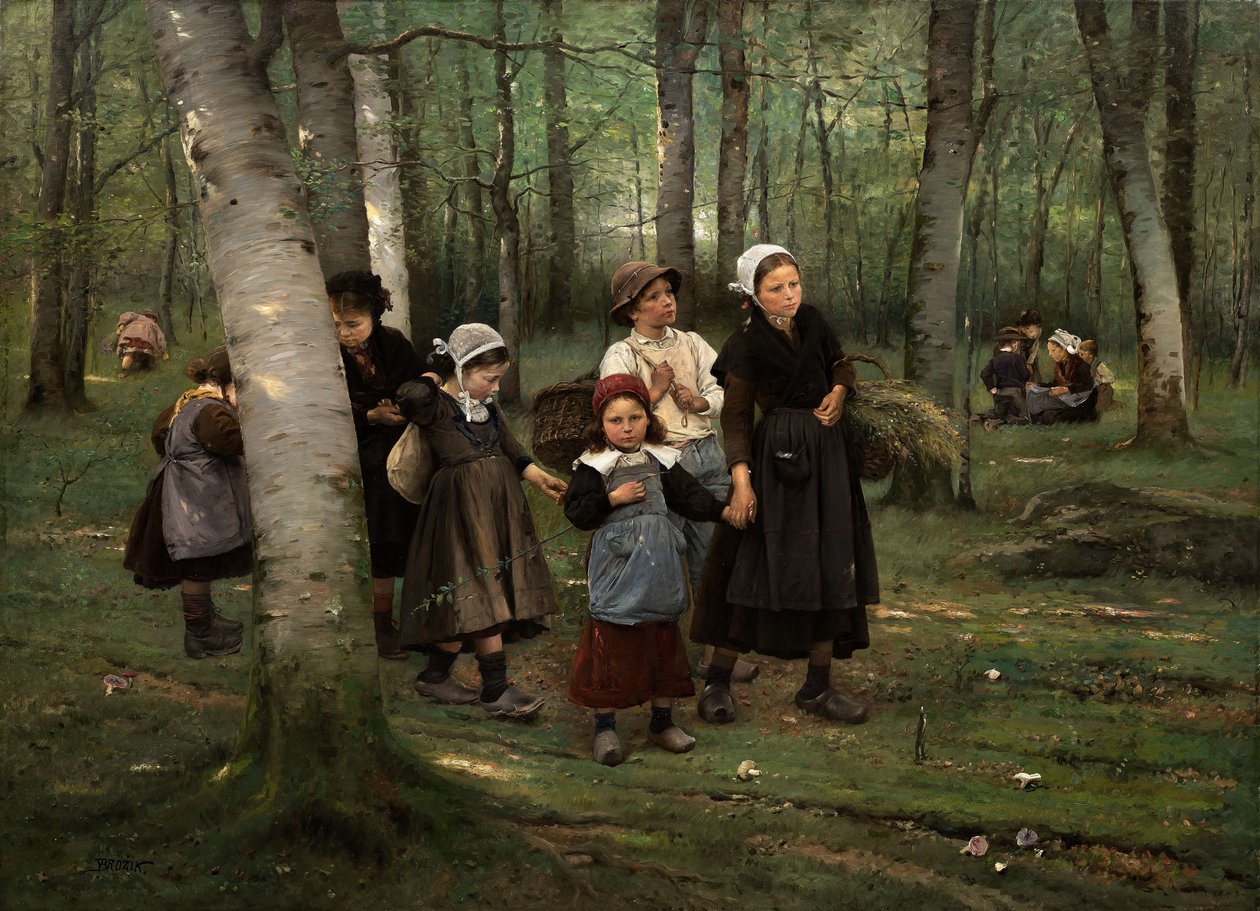 Dzieci w lesie, 1891. autorstwa Vaclav Brozik