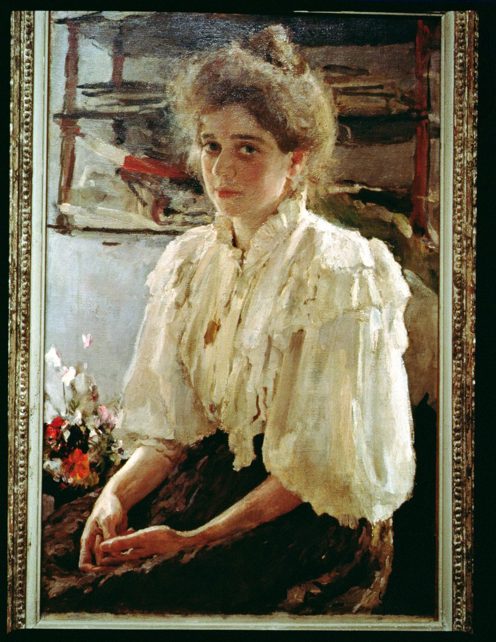 Portret Madame Lwoff, 1895 autorstwa Valentin Aleksandrovich Serov