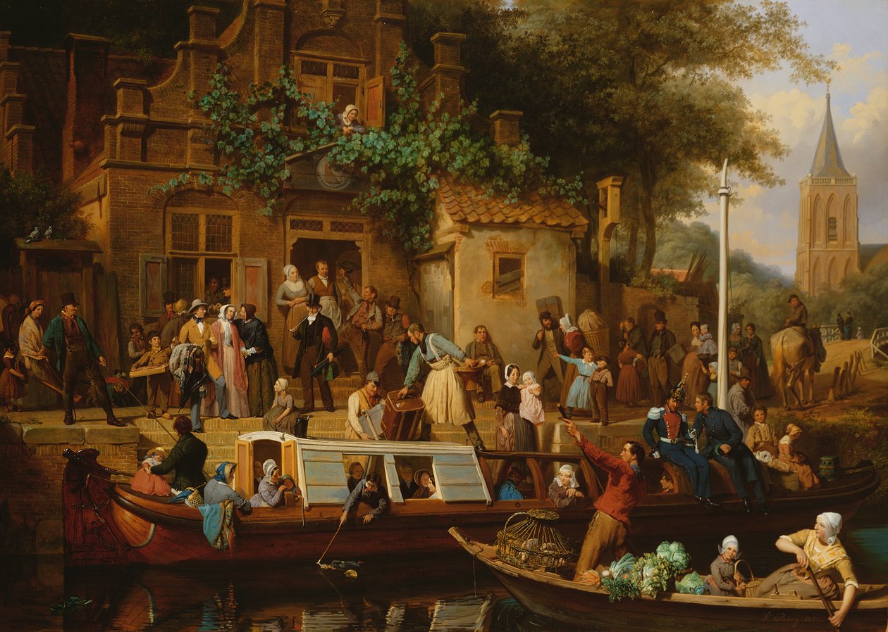 Barki w Utrechcie, 1853 autorstwa Valentin Bing