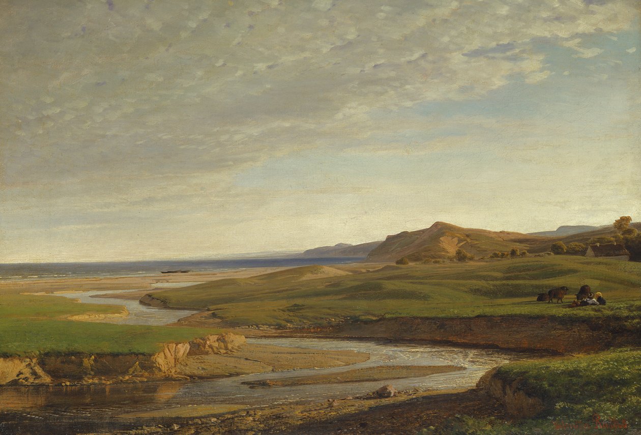 W górę rzeki na zachód, ok. 1860 autorstwa Valentin Ruths