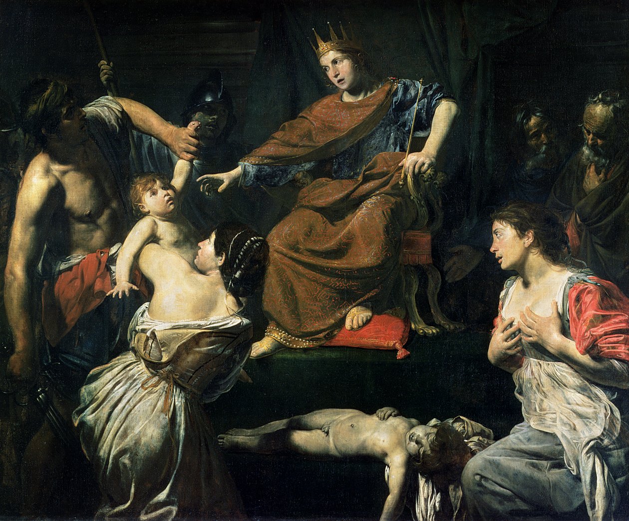 Wyrok Salomona autorstwa Valentin de Boulogne