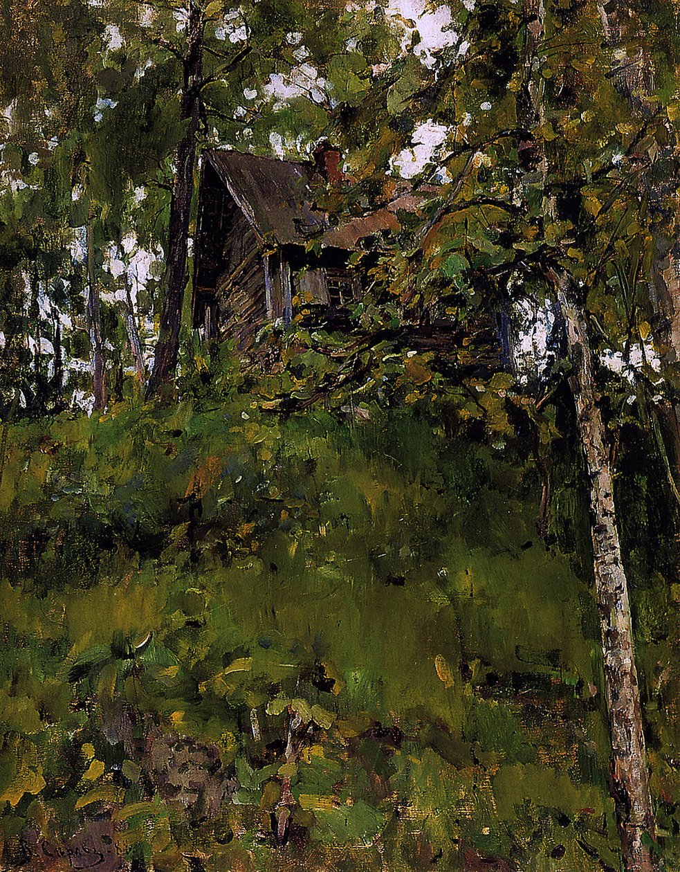 Stary Dom Kąpielowy w Domotkanowie, 1888 r. autorstwa Valentin Aleksandrovich Serov