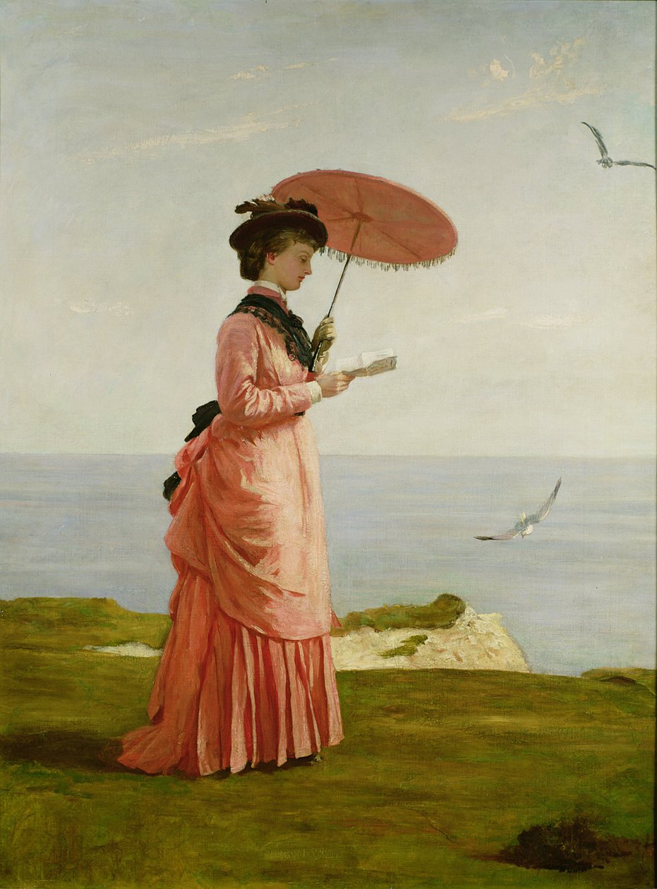 Lady Tennyson na Afton Downs, Freshwater Bay, Isle of Wight autorstwa Valentine Cameron Prinsep