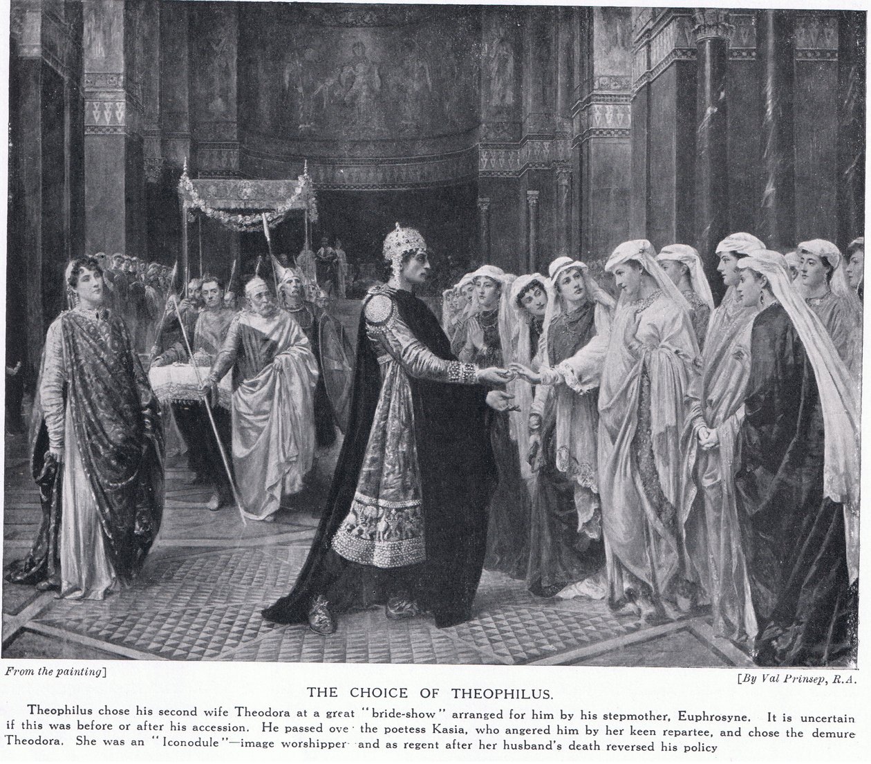 Wybór Teofiliusza autorstwa Valentine Cameron Prinsep