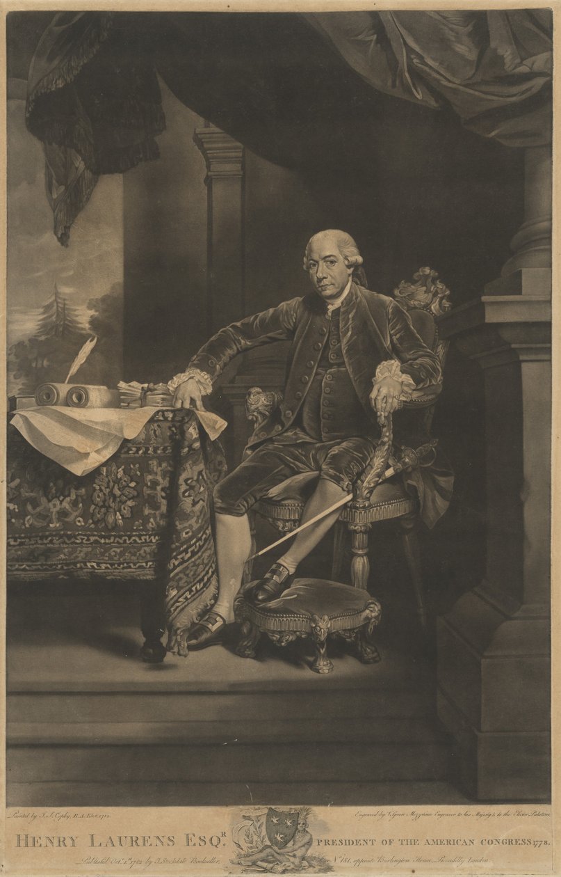 Henry Laurens autorstwa Valentine Green after John Singleton Copley