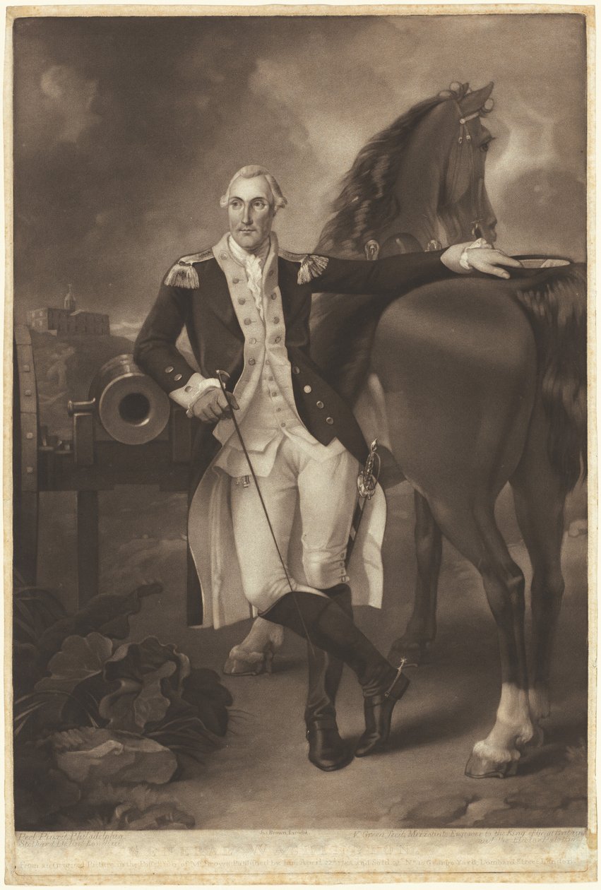 Jerzy Waszyngton autorstwa Valentine Green, after Thomas Stothard, after Charles Willson Peale
