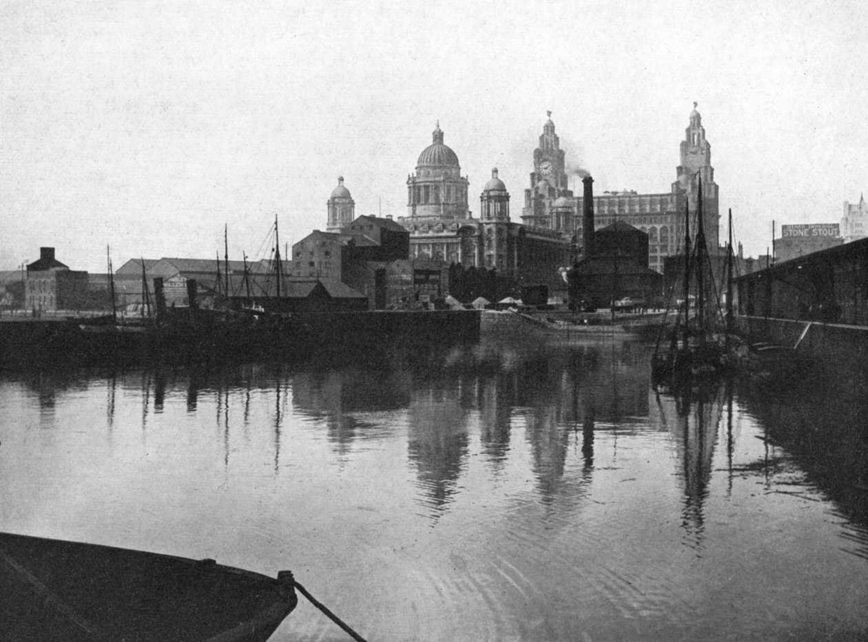 Canning Dock, Liverpool, 1924-1926 autorstwa Valentine and Sons Ltd