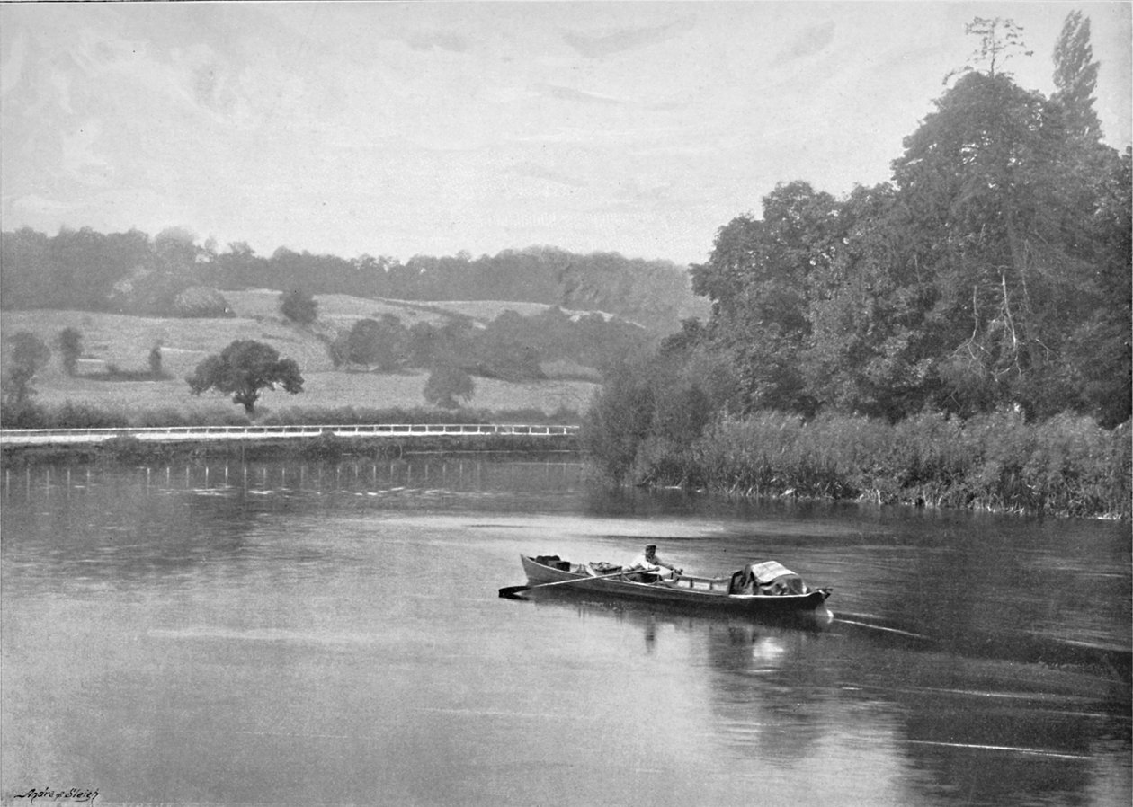 Tamiza w Runnymede, ok. 1896 r. autorstwa Valentine and Sons Ltd
