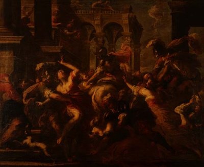 Gwałt Sabinek autorstwa Valerio Castello