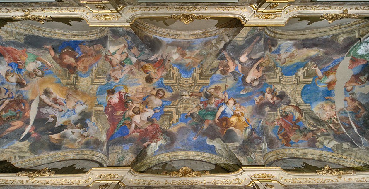 Gwałt Prozerpiny (fresk) autorstwa Valerio Castello