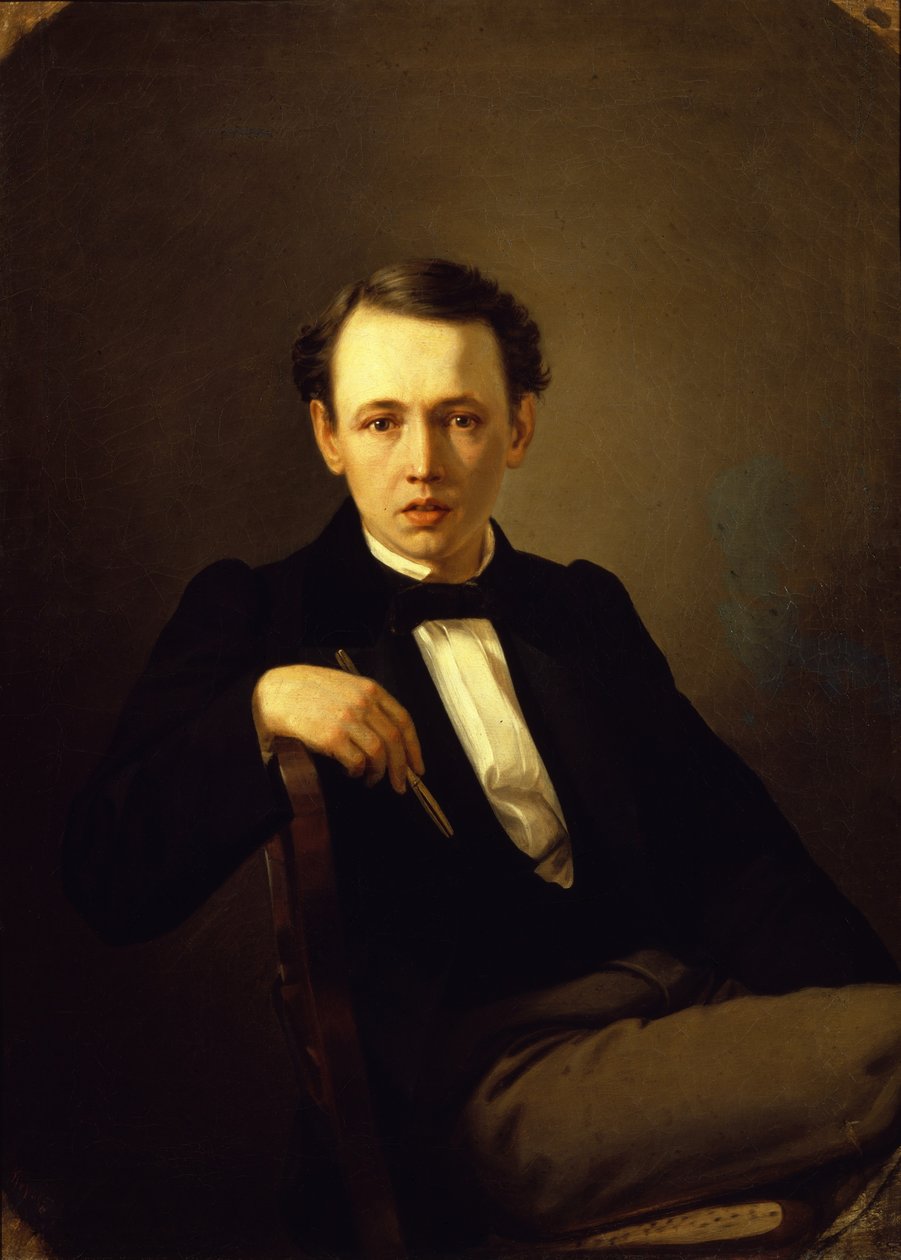 Autoportret, 1851 autorstwa Vasili Grigorevich Perov