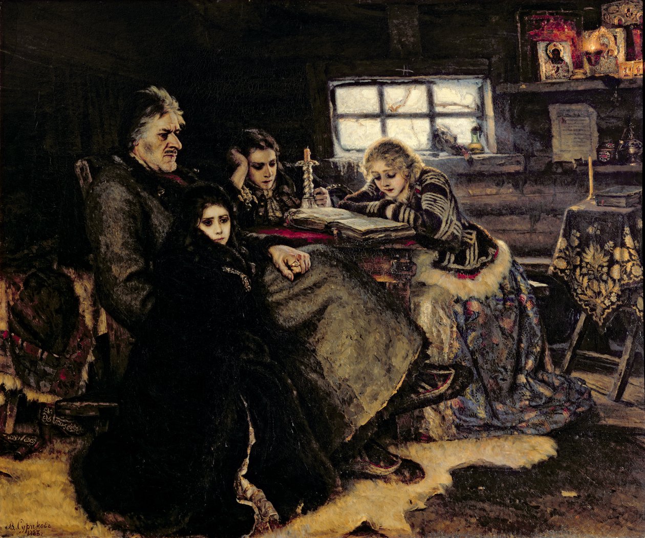 Rodzina Mienszykow w Beriozowie, 1883 r. autorstwa Vasilij Ivanovic Surikov