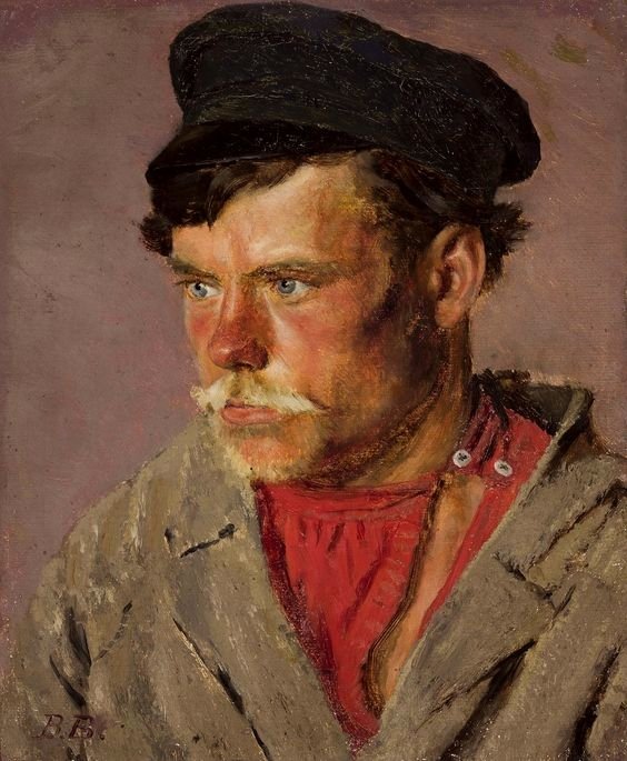 Portret chłopa. autorstwa Vasili Vasilievich Vereshchagin