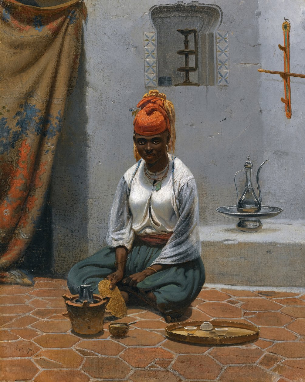 Parzenie herbaty w Algierze, 1840. autorstwa Georg Wilhelm Timm