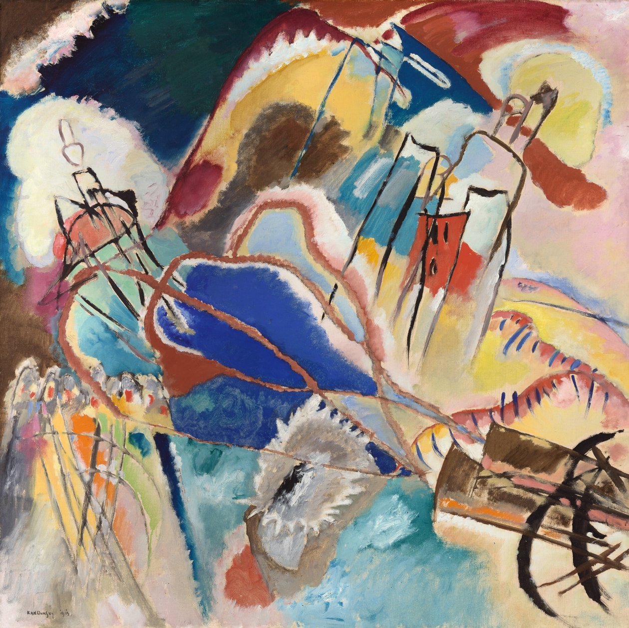 Improwizacja nr 30 Armaty, 1913. autorstwa Wassily Kandinsky