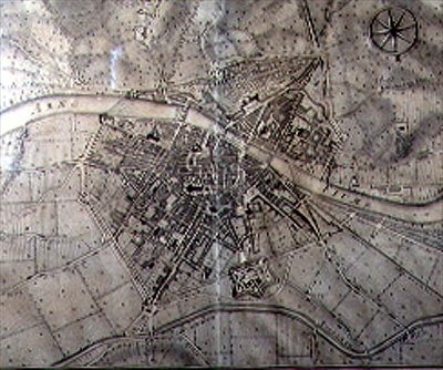 Mapa Florencji autorstwa Vercellini Terreni