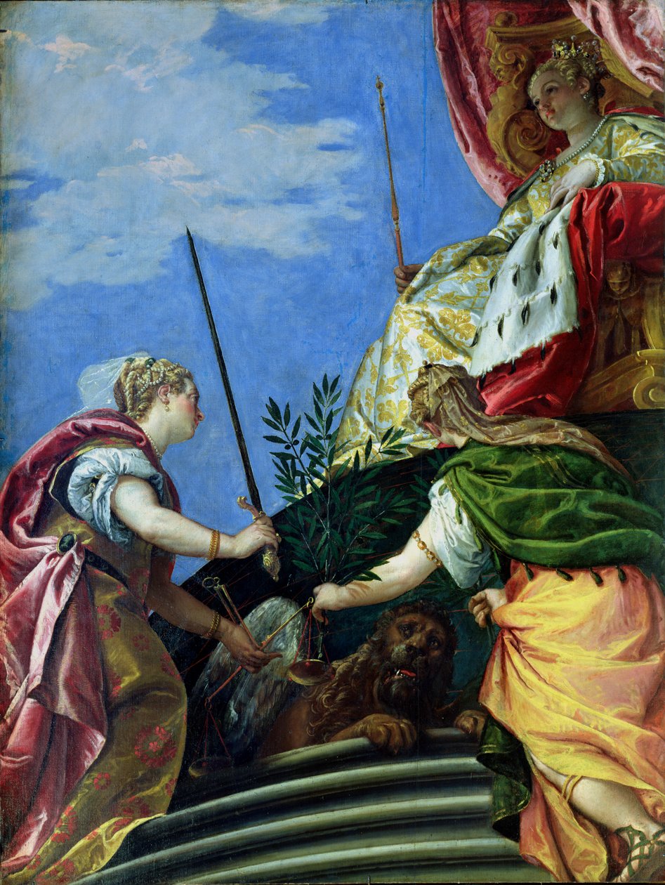 Wenecja na tronie między sprawiedliwością a pokojem autorstwa Paolo Veronese