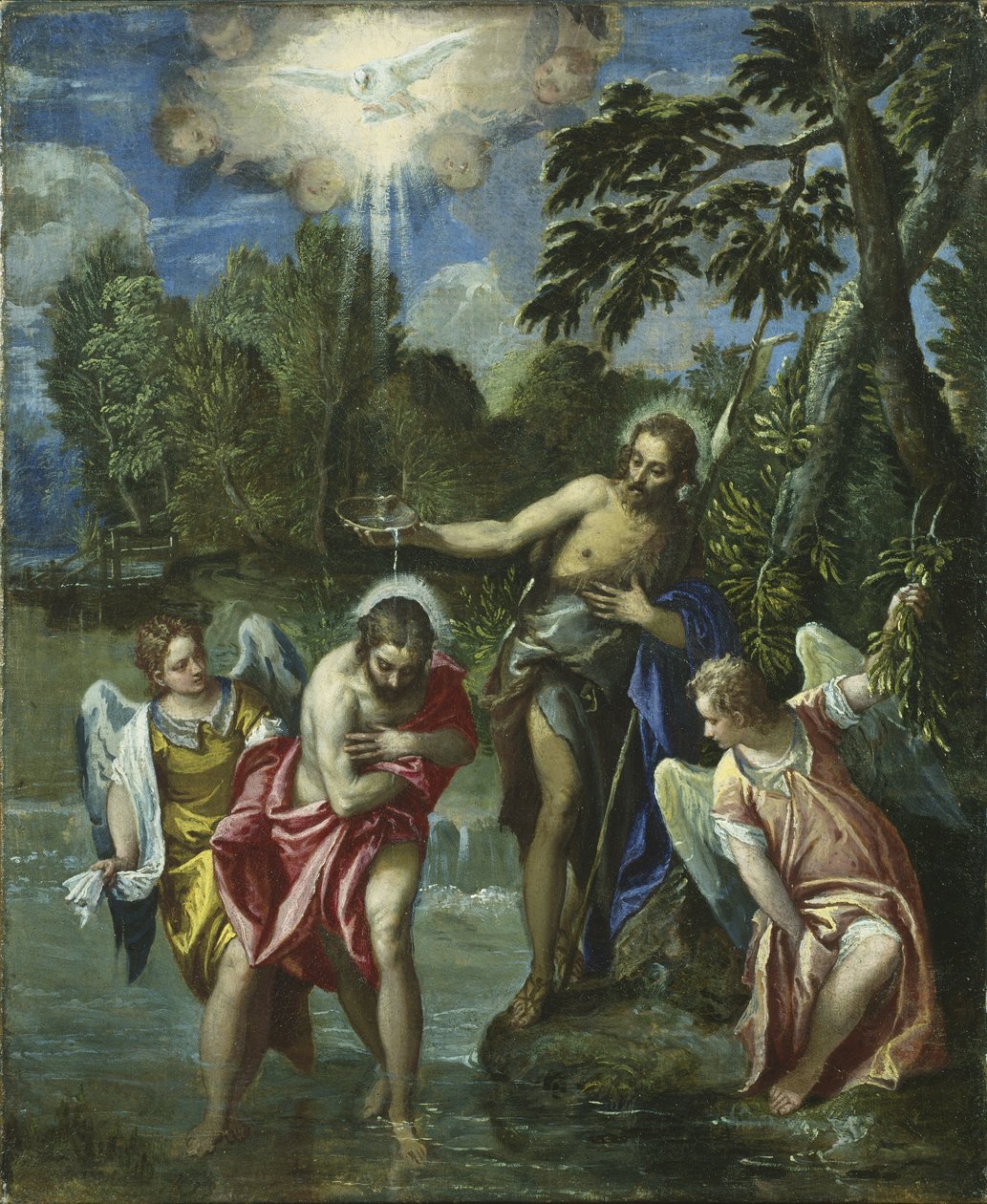 Chrzest Chrystusa, 1580-88 autorstwa Veronese