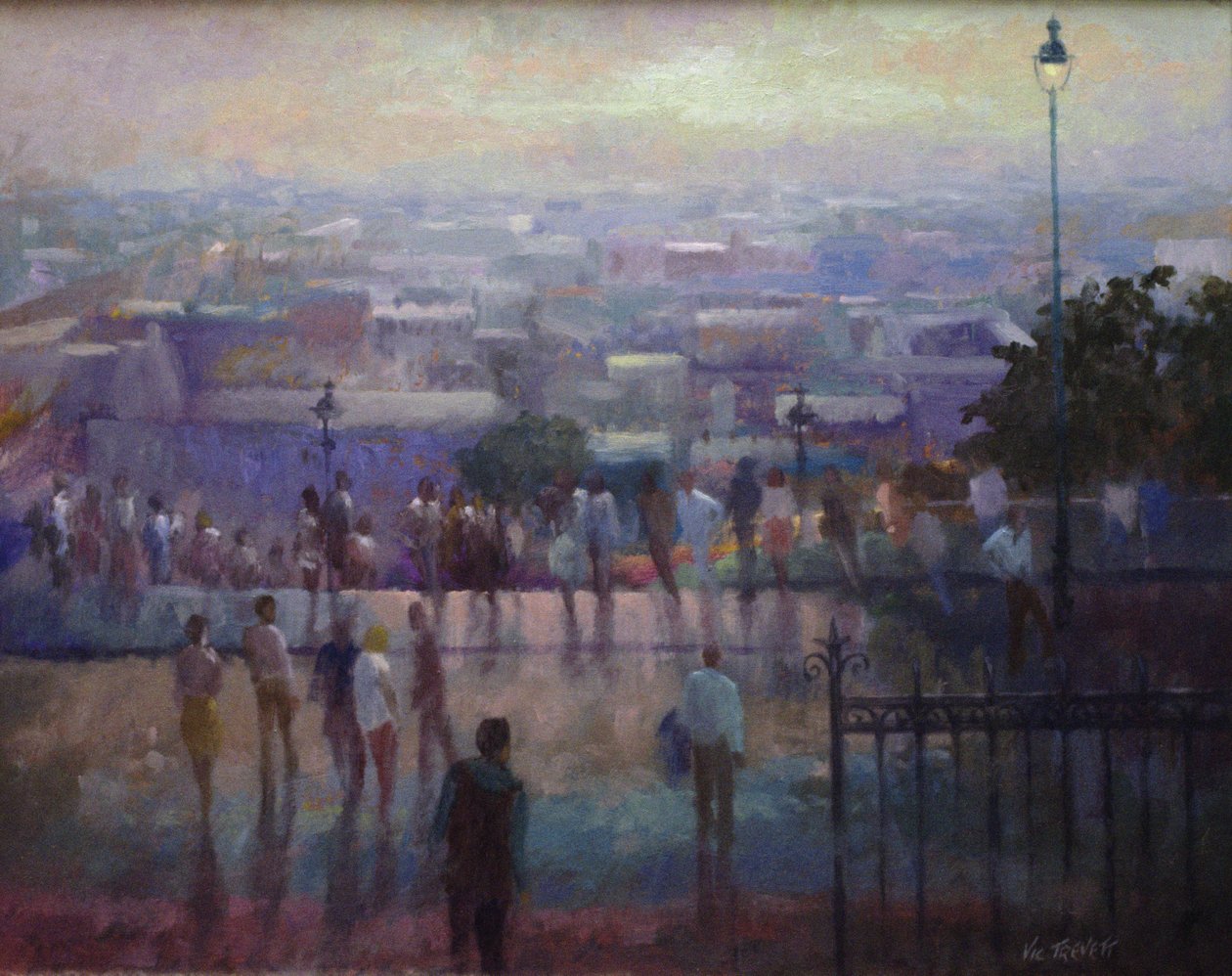 Ze schodów Sacre Coeur, 1992 autorstwa Vic Trevett