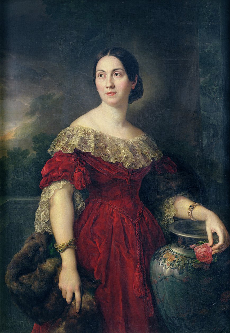 Pani Aaron Vail (Emilie Salles) 1842 (patrz 149700 dla pary) autorstwa Vicente Lopez y Portana