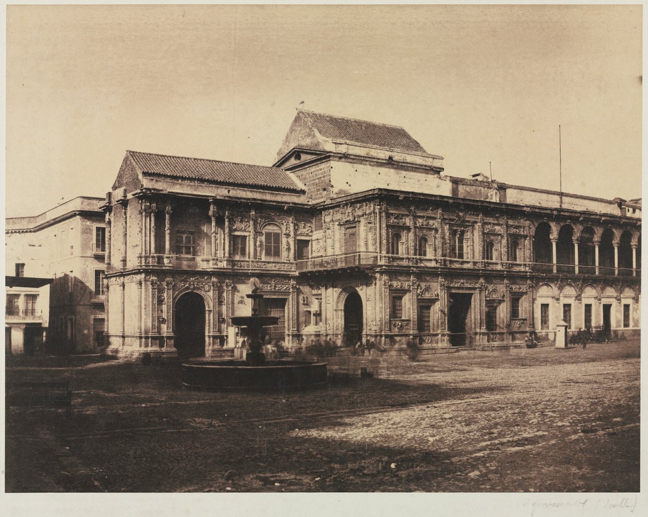Ratusz, Sewilla, 1853. autorstwa Vicomte Joseph Vigier