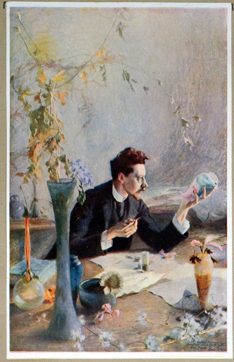 Portret Emile Galle (1864-1904), z „Art et Industrie”, 1909 autorstwa Victor Emile Prouve