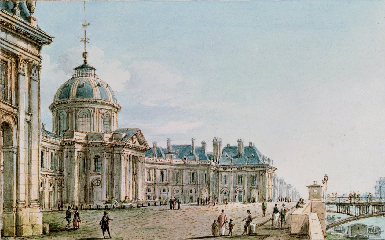 Widok College des Quatre Nations, Paryż, ok. 1810 autorstwa Victor Jean Nicolle