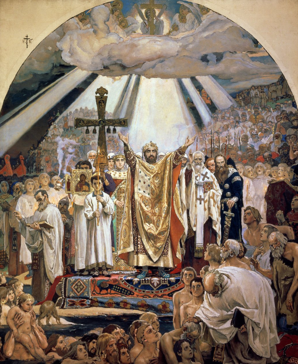 Chrzest Rusi, 1885-96 autorstwa Victor Mikhailovich Vasnetsov